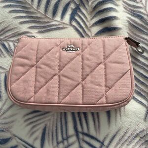 Coach Quilted Pink Wristlet